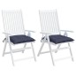 vidaXL Stuhlkissen 2 Stk. Marineblau 40x40x7 cm Oxford-Gewebe vidaXL Stuhlkissen 2 Stk. Marineblau 40x40x7 cm Oxford-Gewebe