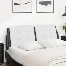 vidaXL Kopfteil-Kissen Weiß und Schwarz 120 cm Kunstleder