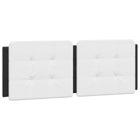 vidaXL Kopfteil-Kissen Weiß und Schwarz 120 cm Kunstleder