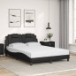 vidaXL Bett mit Matratze Schwarz 140x200 cm Kunstleder vidaXL Bett mit Matratze Schwarz 140x200 cm Kunstleder