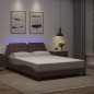 vidaXL Bettgestell mit LED Grau 120x200 cm Kunstleder vidaXL Bettgestell mit LED Grau 120x200 cm Kunstleder