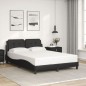 vidaXL Bettgestell mit LED Schwarz 140x190 cm Kunstleder vidaXL Bettgestell mit LED Schwarz 140x190 cm Kunstleder