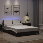 vidaXL Bettgestell mit LED Schwarz und Weiß 140x190 cm Kunstleder vidaXL Bettgestell mit LED Schwarz und Weiß 140x190 cm Kunstleder