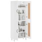 Highboard Weiß 69,5x34x180 cm Holzwerkstoff Highboard Weiß 69,5x34x180 cm Holzwerkstoff