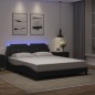 vidaXL Bettgestell mit LED Schwarz 160x200 cm Kunstleder vidaXL Bettgestell mit LED Schwarz 160x200 cm Kunstleder