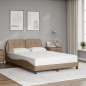 vidaXL Bettgestell mit Kopfteil Cappuccino-Braun 140x190 cm Kunstleder vidaXL Bettgestell mit Kopfteil Cappuccino-Braun 140x190 cm Kunstleder