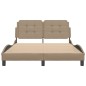 vidaXL Bettgestell mit Kopfteil Cappuccino-Braun 140x190 cm Kunstleder vidaXL Bettgestell mit Kopfteil Cappuccino-Braun 140x190 cm Kunstleder