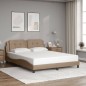 vidaXL Bettgestell mit Kopfteil Cappuccino-Braun 160x200 cm Kunstleder vidaXL Bettgestell mit Kopfteil Cappuccino-Braun 160x200 cm Kunstleder