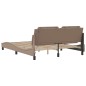 vidaXL Bettgestell mit Kopfteil Cappuccino-Braun 160x200 cm Kunstleder vidaXL Bettgestell mit Kopfteil Cappuccino-Braun 160x200 cm Kunstleder