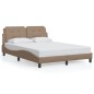 vidaXL Bettgestell mit Kopfteil Cappuccino-Braun 120x200 cm Kunstleder vidaXL Bettgestell mit Kopfteil Cappuccino-Braun 120x200 cm Kunstleder