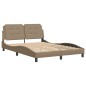 vidaXL Bettgestell mit Kopfteil Cappuccino-Braun 120x200 cm Kunstleder vidaXL Bettgestell mit Kopfteil Cappuccino-Braun 120x200 cm Kunstleder