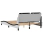 vidaXL Bettgestell mit Kopfteil Weiß und Schwarz 140x190 cm Kunstleder vidaXL Bettgestell mit Kopfteil Weiß und Schwarz 140x190 cm Kunstleder