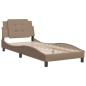 vidaXL Bettgestell mit Kopfteil Cappuccino-Braun 90x200 cm Kunstleder vidaXL Bettgestell mit Kopfteil Cappuccino-Braun 90x200 cm Kunstleder