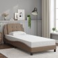 vidaXL Bettgestell mit Kopfteil Cappuccino-Braun 90x200 cm Kunstleder vidaXL Bettgestell mit Kopfteil Cappuccino-Braun 90x200 cm Kunstleder