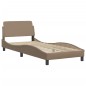 vidaXL Bettgestell mit Kopfteil Cappuccino-Braun 90x200 cm Kunstleder vidaXL Bettgestell mit Kopfteil Cappuccino-Braun 90x200 cm Kunstleder