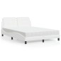vidaXL Bett mit Matratze Weiß 140x200 cm Kunstleder vidaXL Bett mit Matratze Weiß 140x200 cm Kunstleder