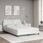 vidaXL Bett mit Matratze Weiß 140x200 cm Kunstleder vidaXL Bett mit Matratze Weiß 140x200 cm Kunstleder