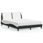 vidaXL Bett mit Matratze Schwarz und Weiß 140x200 cm Kunstleder vidaXL Bett mit Matratze Schwarz und Weiß 140x200 cm Kunstleder