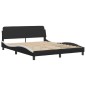vidaXL Bett mit Matratze Schwarz und Weiß 160x200 cm Kunstleder vidaXL Bett mit Matratze Schwarz und Weiß 160x200 cm Kunstleder