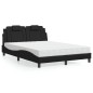 vidaXL Bett mit Matratze Schwarz 140x190 cm Kunstleder vidaXL Bett mit Matratze Schwarz 140x190 cm Kunstleder