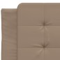 vidaXL Bettgestell mit LED Cappuccino-Braun 90x200 cm Kunstleder vidaXL Bettgestell mit LED Cappuccino-Braun 90x200 cm Kunstleder