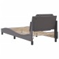 vidaXL Bettgestell mit LED Grau 100x200 cm Kunstleder vidaXL Bettgestell mit LED Grau 100x200 cm Kunstleder