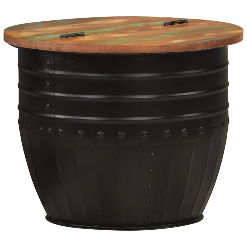 vidaXL Couchtisch Schwarz 50x39,5 cm Altholz Massiv vidaXL Couchtisch Schwarz 50x39,5 cm Altholz Massiv