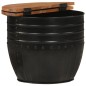 vidaXL Couchtisch Schwarz 50x39,5 cm Altholz Massiv vidaXL Couchtisch Schwarz 50x39,5 cm Altholz Massiv