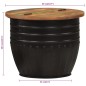 vidaXL Couchtisch Schwarz 50x39,5 cm Altholz Massiv vidaXL Couchtisch Schwarz 50x39,5 cm Altholz Massiv