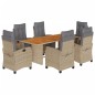 vidaXL 9-tlg. Garten-Essgruppe mit Kissen Beigemischung Poly Rattan vidaXL 9-tlg. Garten-Essgruppe mit Kissen Beigemischung Poly Rattan