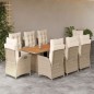 vidaXL 9-tlg. Garten-Essgruppe mit Kissen Beige Poly Rattan vidaXL 9-tlg. Garten-Essgruppe mit Kissen Beige Poly Rattan