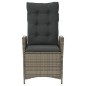 vidaXL Gartensessel mit Kissen 2 Stk. Verstellbar Grau Poly Rattan vidaXL Gartensessel mit Kissen 2 Stk. Verstellbar Grau Poly Rattan