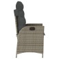 vidaXL Gartensessel mit Kissen 2 Stk. Verstellbar Grau Poly Rattan vidaXL Gartensessel mit Kissen 2 Stk. Verstellbar Grau Poly Rattan