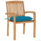 vidaXL Stapelbare Gartenstühle mit Kissen 4 Stk. Massivholz Teak vidaXL Stapelbare Gartenstühle mit Kissen 4 Stk. Massivholz Teak