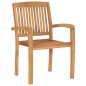 vidaXL Stapelbare Gartenstühle mit Kissen 4 Stk. Massivholz Teak vidaXL Stapelbare Gartenstühle mit Kissen 4 Stk. Massivholz Teak