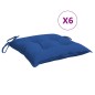 vidaXL Stuhlkissen 6 Stk. Blau 40x40x7 cm Oxford-Gewebe vidaXL Stuhlkissen 6 Stk. Blau 40x40x7 cm Oxford-Gewebe