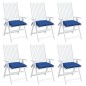 vidaXL Stuhlkissen 6 Stk. Blau 40x40x7 cm Oxford-Gewebe vidaXL Stuhlkissen 6 Stk. Blau 40x40x7 cm Oxford-Gewebe
