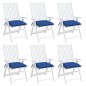 vidaXL Stuhlkissen 6 Stk. Blau 40x40x7 cm Oxford-Gewebe vidaXL Stuhlkissen 6 Stk. Blau 40x40x7 cm Oxford-Gewebe
