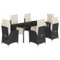 vidaXL 7-tlg. Garten-Essgruppe mit Kissen Schwarz Poly Rattan vidaXL 7-tlg. Garten-Essgruppe mit Kissen Schwarz Poly Rattan