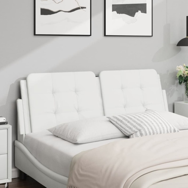 vidaXL Kopfteil-Kissen Weiß 140 cm Kunstleder vidaXL Kopfteil-Kissen Weiß 140 cm Kunstleder