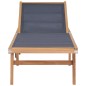 Klappbare Sonnenliegen mit Rollen 2 Stk. Teak Massiv Textilene Klappbare Sonnenliegen mit Rollen 2 Stk. Teak Massiv Textilene