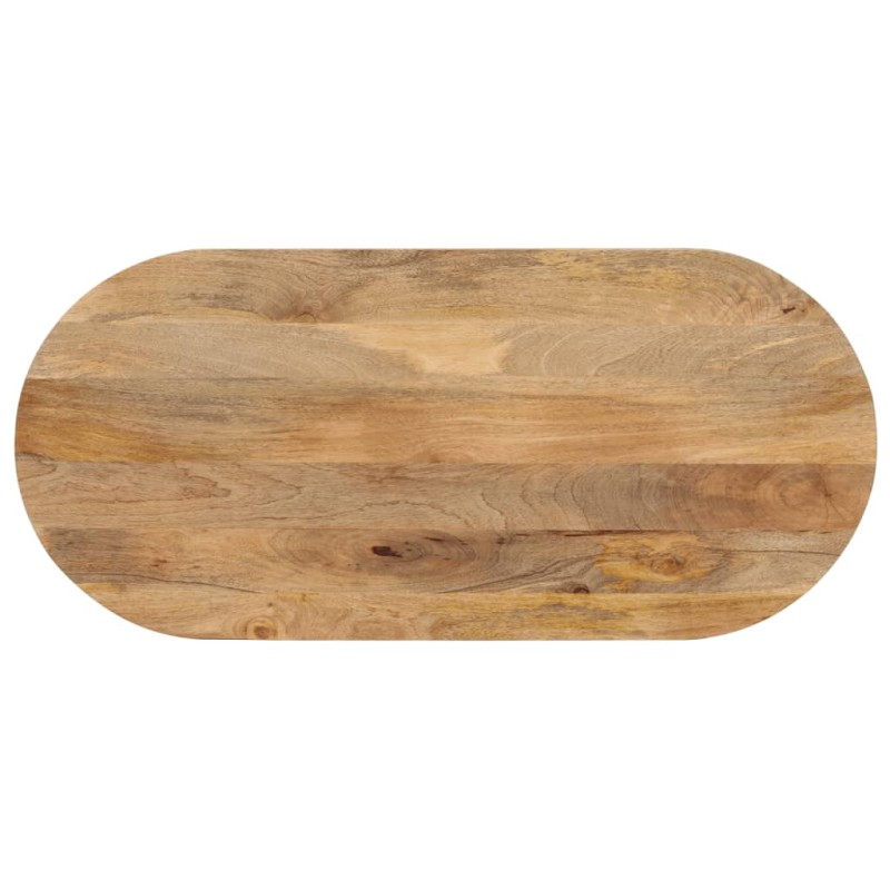 vidaXL Tischplatte 80x40x2,5 cm Oval Massivholz Mango vidaXL Tischplatte 80x40x2,5 cm Oval Massivholz Mango
