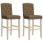 vidaXL Barstühle 2 Stk. Massivholz Gummibaum und Stoff vidaXL Barstühle 2 Stk. Massivholz Gummibaum und Stoff