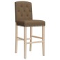 vidaXL Barstühle 2 Stk. Massivholz Gummibaum und Stoff vidaXL Barstühle 2 Stk. Massivholz Gummibaum und Stoff
