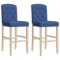 vidaXL Barstühle 2 Stk. Massivholz Gummibaum und Stoff vidaXL Barstühle 2 Stk. Massivholz Gummibaum und Stoff
