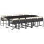 vidaXL 11-tlg. Garten-Essgruppe mit Kissen Schwarz Poly Rattan vidaXL 11-tlg. Garten-Essgruppe mit Kissen Schwarz Poly Rattan