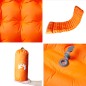 vidaXL Selbstaufblasende Isomatte mit Kissen Orange vidaXL Selbstaufblasende Isomatte mit Kissen Orange