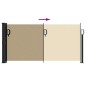 vidaXL Seitenmarkise Ausziehbar Beige 100x500 cm vidaXL Seitenmarkise Ausziehbar Beige 100x500 cm