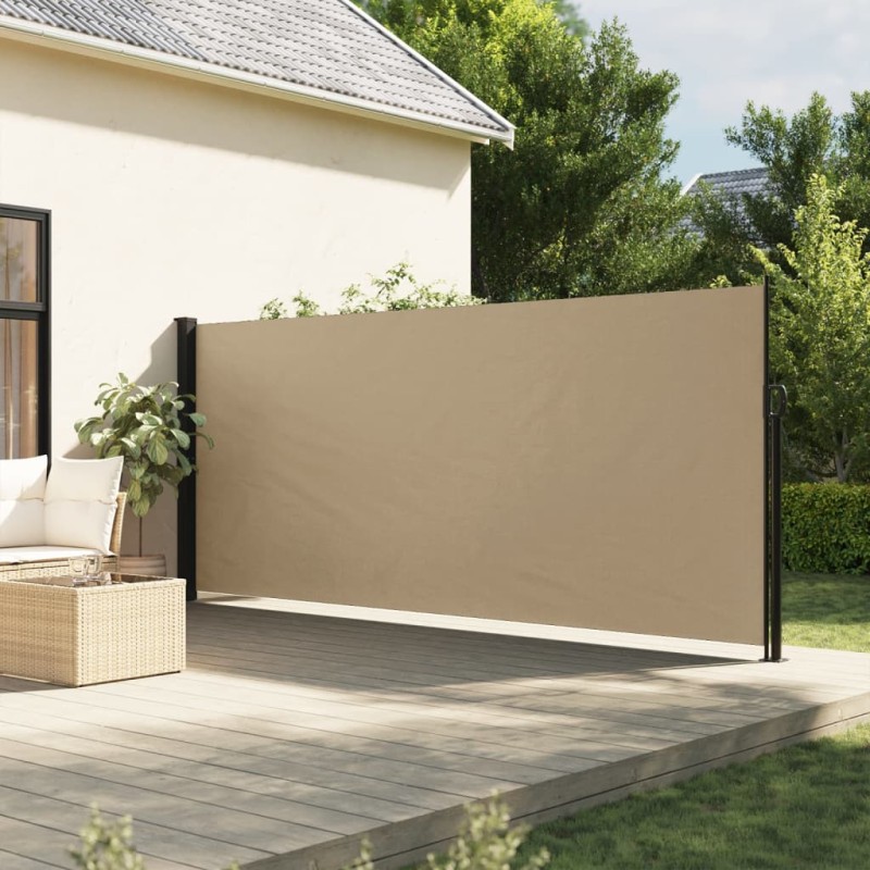 vidaXL Seitenmarkise Ausziehbar Beige 160x500 cm vidaXL Seitenmarkise Ausziehbar Beige 160x500 cm