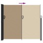 vidaXL Seitenmarkise Ausziehbar Taupe 180x500 cm vidaXL Seitenmarkise Ausziehbar Taupe 180x500 cm